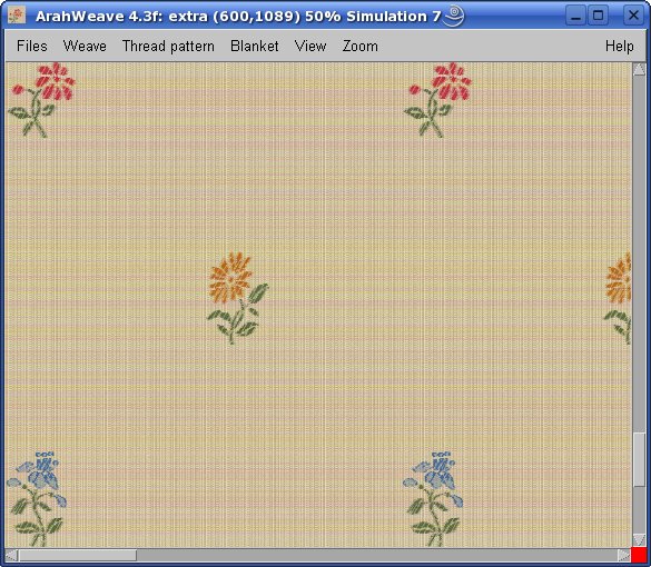 yarn pattern generator with ArahWeave software for weaving