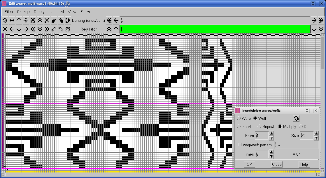 edit Weave with ArahWeave software for weaving