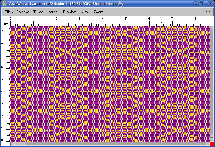 extra warp fabric in ArahWeave software for weaving