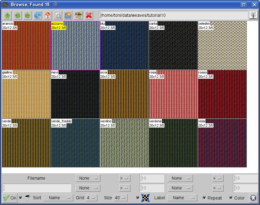 ArahWeave different colors in weave structure
